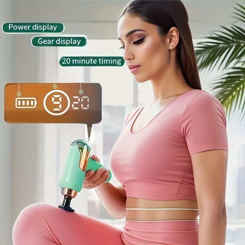 Portable Deep Tissue Massage Gun(Green)-1