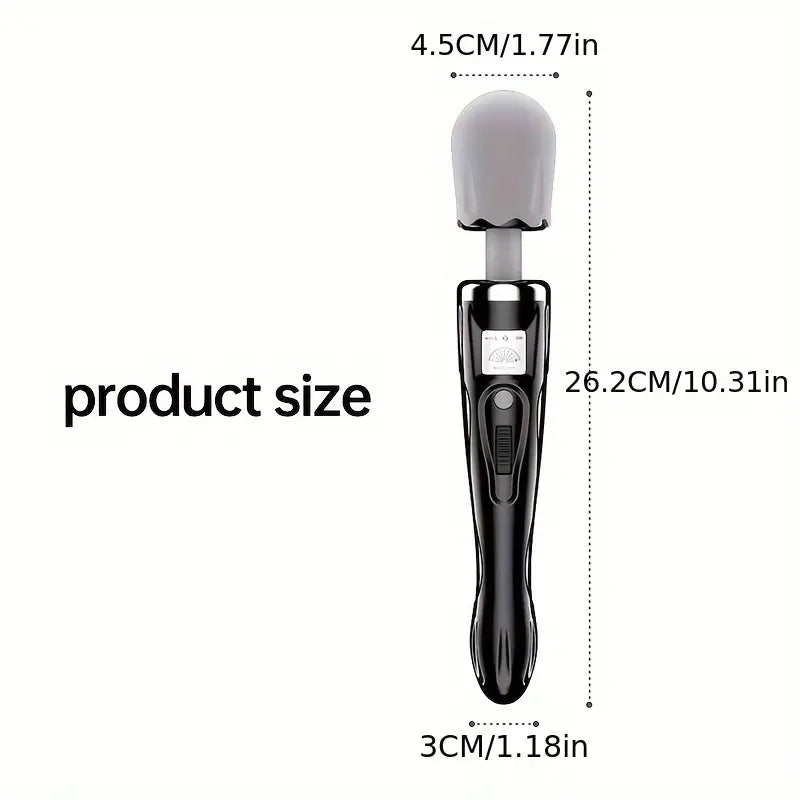 NNETM Deluxe Massage Stick – Professional Handheld Massager(Black + Gray)-1