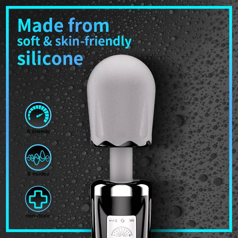 NNETM Deluxe Massage Stick – Professional Handheld Massager(Black + Gray)-4