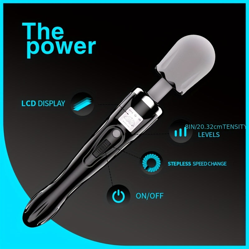 NNETM Deluxe Massage Stick – Professional Handheld Massager(Black + Gray)-2