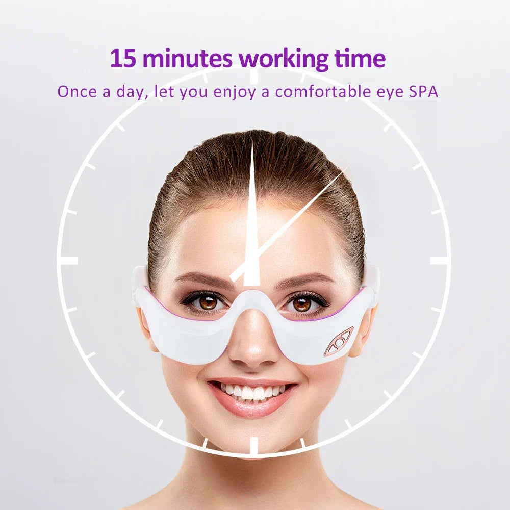 NNEOBA EMS Microcurrent Pulse Eye Massager with Heating Therapy for Fatigue Relief-4
