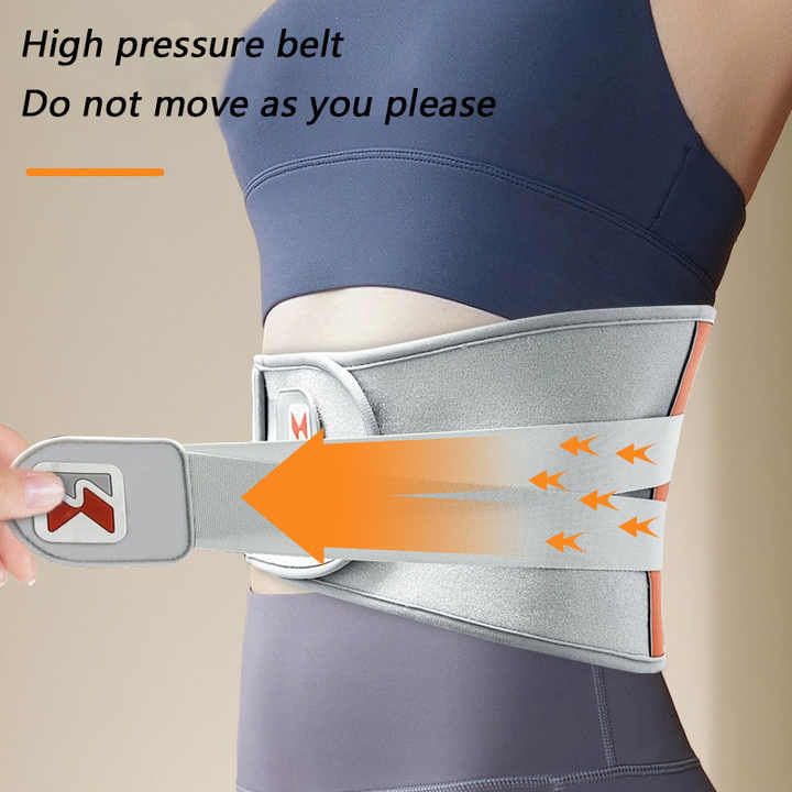 NNEDSZ Dark Blue Wireless Heated Waist Massager with Lumbar Support - Smart Back Pain Relief Device-1