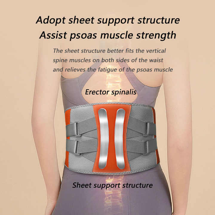 NNEDSZ Dark Blue Wireless Heated Waist Massager with Lumbar Support - Smart Back Pain Relief Device-2
