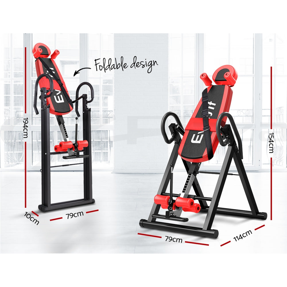 Everfit Inversion Table Gravity Stretcher Tables Foldable Back Inverter Home Gym