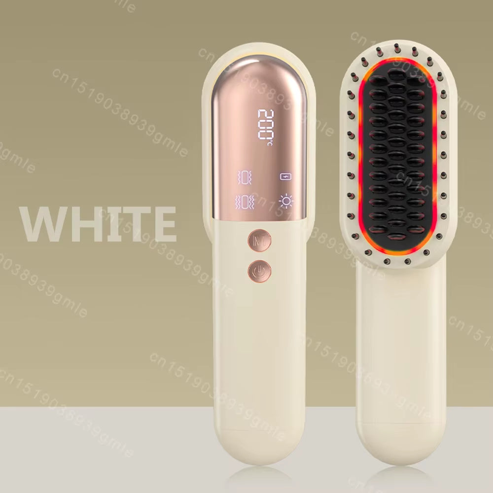 Red Light Brush Electric Hair Scalp Massager Vibration Relax Red Light Head Hair Brush Scalp Massager Infrared Hair Brush Beauty
