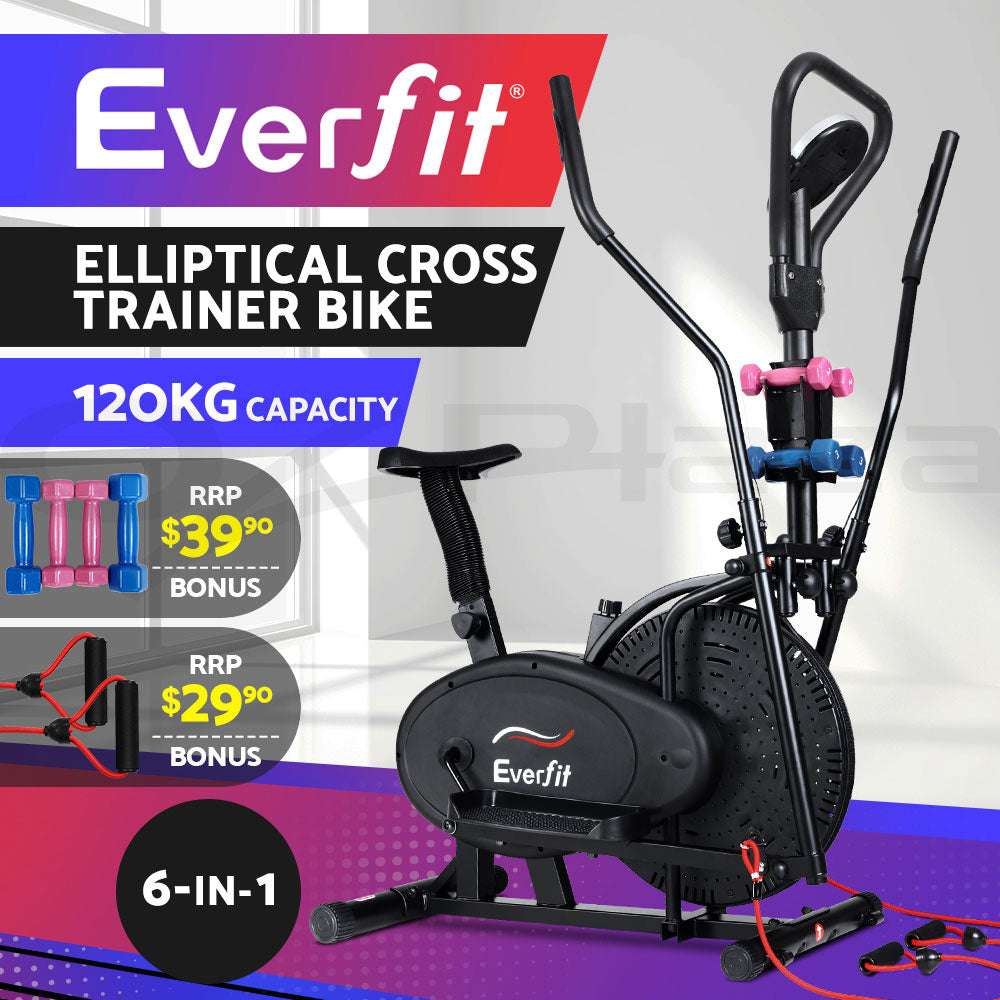 Everfit Elliptical Cross Trainer Exercise Bike Bicycle Home Gym Fitness Training