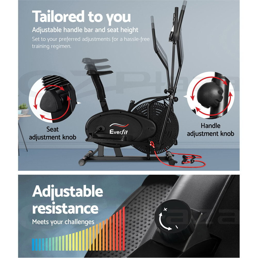 Everfit Elliptical Cross Trainer Exercise Bike Bicycle Home Gym Fitness Training