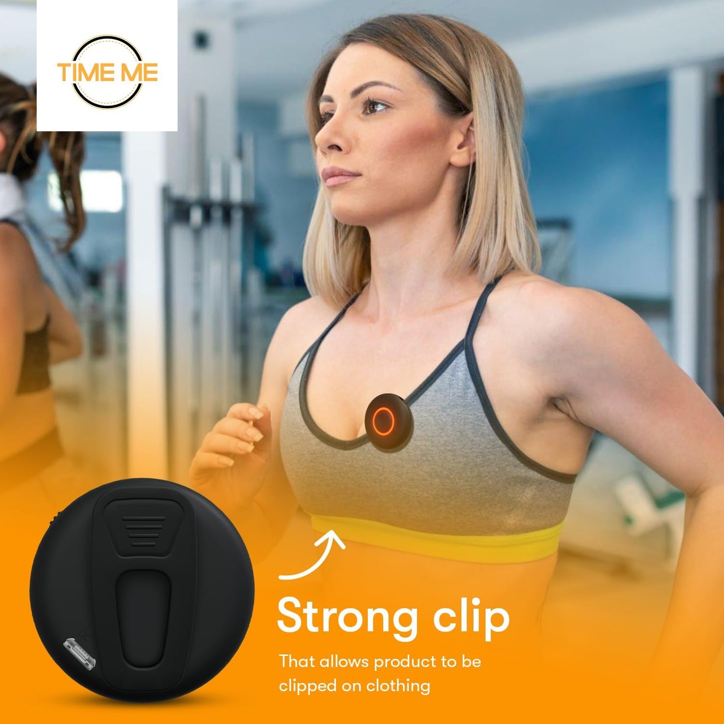 Rest Time Fitness Timer - Countdown Gym Timer and Stopwatch, Vibrating, Compact Design, Rechargeable Battery