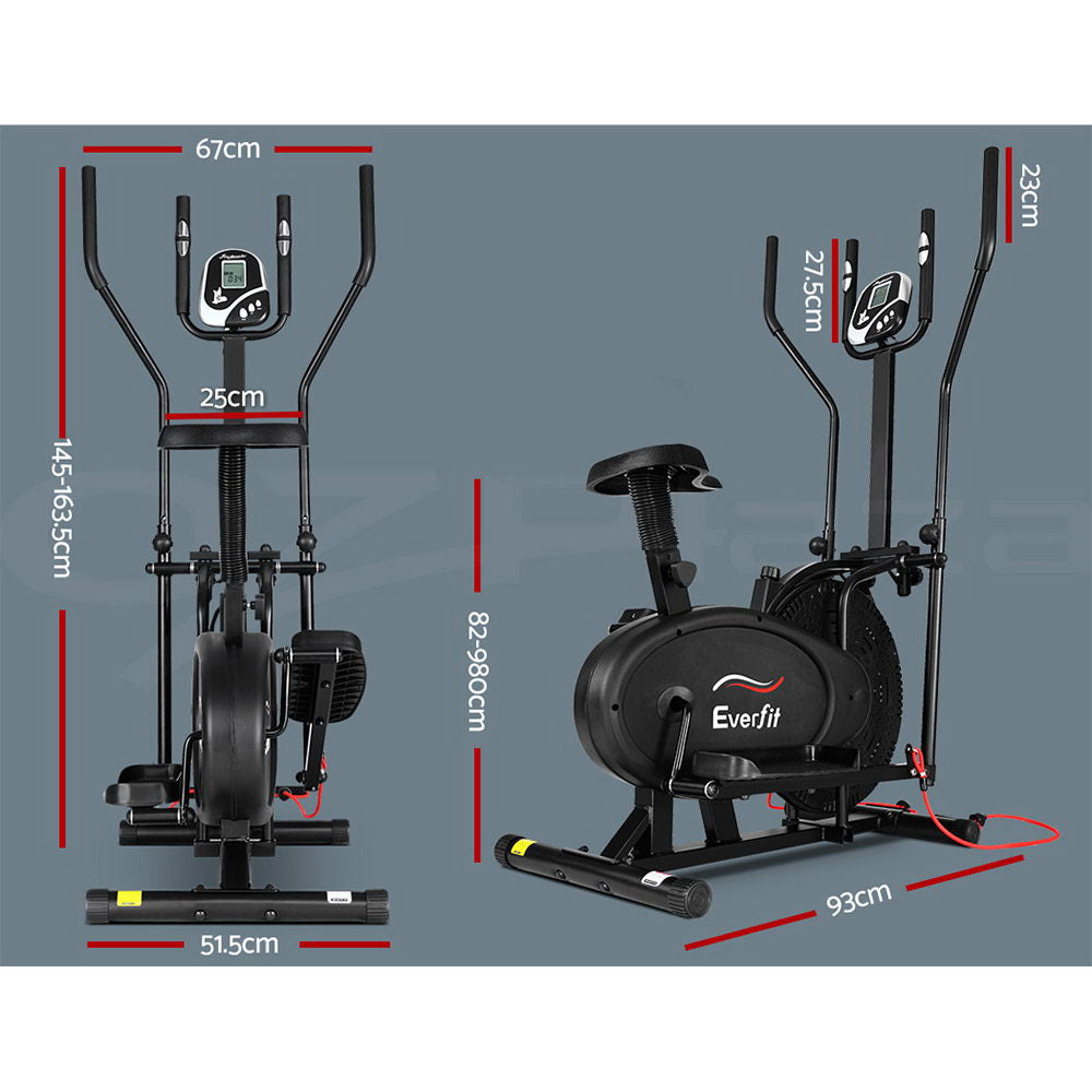 Everfit Elliptical Cross Trainer Exercise Bike Bicycle Home Gym Fitness Training