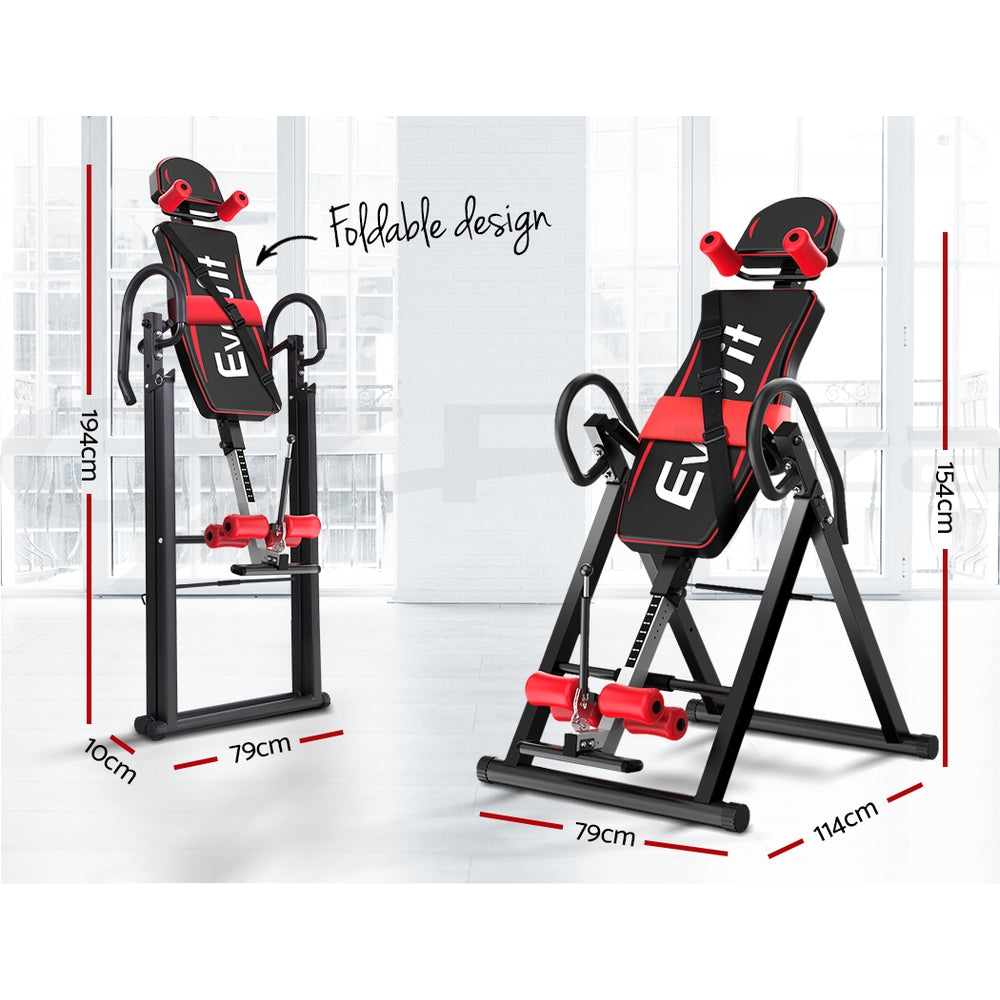 Everfit Inversion Table Gravity Stretcher Tables Foldable Back Inverter Home Gym