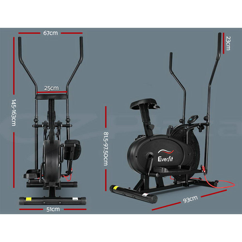 Everfit Elliptical Cross Trainer Exercise Bike Bicycle Home Gym Fitness Training