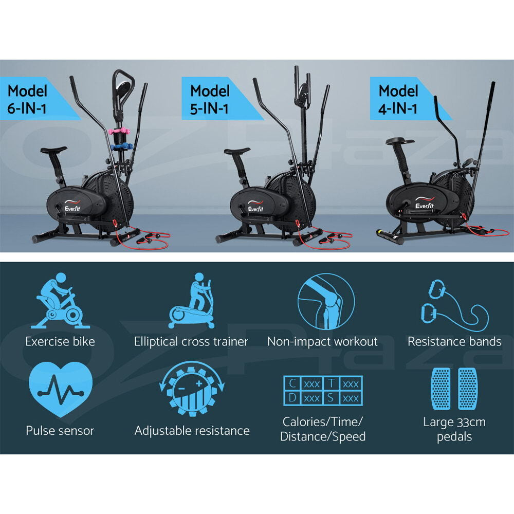 Everfit Elliptical Cross Trainer Exercise Bike Bicycle Home Gym Fitness Training