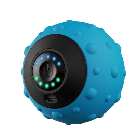 NNEDSZ Blue Vibrating Massage Ball - Deep Tissue Muscle Relaxation & Recovery Tool - Portable Electric Massager with USB Rechargeable Design-0