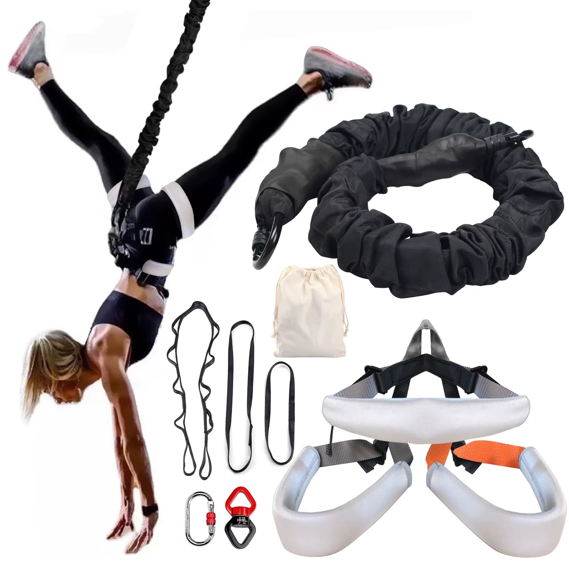 Heavy Bungee Fitness Kit Cord Upgraded for Home Gym Yoga Bungee Rope Gravity Bungee Training Pro Tool for Home Gym Studio