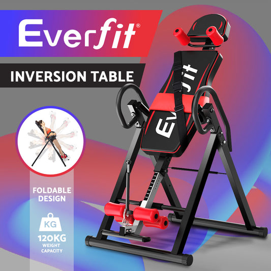 Everfit Inversion Table Gravity Stretcher Tables Foldable Back Inverter Home Gym