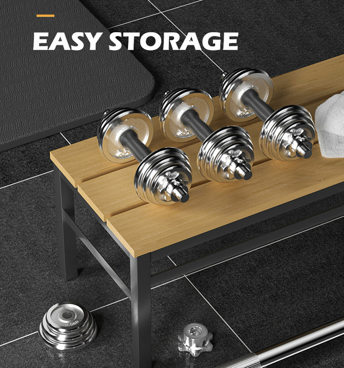 Dumbbell Set Weight Dumbbells Home Gym Training Fitness Barbell Equipment Case